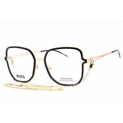 Hugo Boss Women's Eyeglasses - Black Gold Plastic Square Frame | BOSS 1394 02M2 00 ,