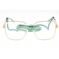 M Missoni Women's Eyeglasses - Gold Green Metal Full Rim Square | MMI 0021 0PEF 00 ,