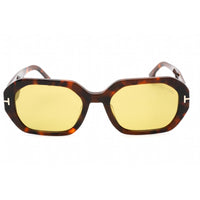 Tom Ford Unisex Sunglasses - Coloured Havana Plastic Geometric Frame | FT0917 55E ,