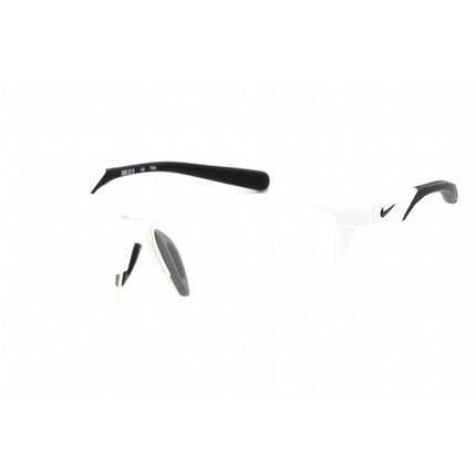 Nike Men's Sunglasses - White/Black Sport Wraparound Half Rim Frame | RUN X2 D 101 ,