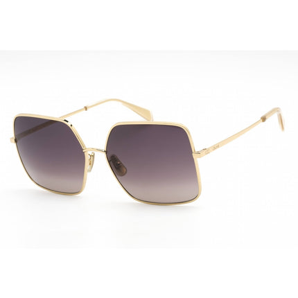Celine Women's Sunglasses - Shiny Endura Gold Metal Butterfly Frame | CL40078U 30F ,