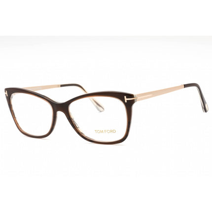 Tom Ford Women's Eyeglasses - Dark Brown Acetate Cat Eye Full Rim Frame | FT5353 050 ,
