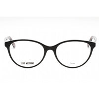 Moschino Love Women's Eyeglasses - Black Plastic Oval Full Rim Frame | MOL525 0807 00 ,