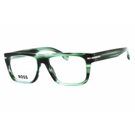 Hugo Boss Men's Eyeglasses - Green Horn Plastic Square Full Rim | BOSS 1503 06AK 00 ,