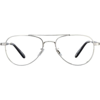 Garrett Leight Women's Eyeglasses - Silver-Grey Crystal Pilot Frame | LINNIE SV-GCR ,