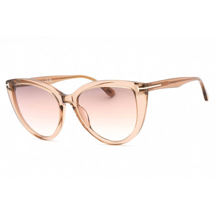 Tom Ford Women's Sunglasses - Shiny Light Brown Full Rim Cat Eye Frame | FT0915 45G ,