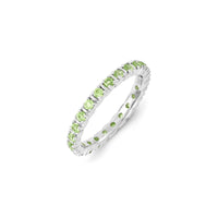 Sterling Silver Stackable Expressions Peridot Ring | QSK1195 ,