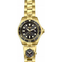 Invicta Men's Watch - Pro Diver Dual Time Black Dial Yellow Gold Bracelet | 45816 ,
