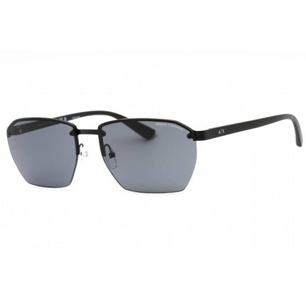 Armani Exchange Men's Sunglasses - Matte Black Pilot Half Rim Frame | 0AX2048S 600087 ,