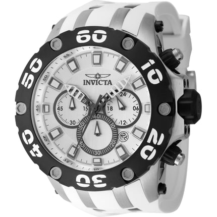 Invicta Men's Watch - Subaqua Chronograph Steel and White Polyurethane Strap | 46512 ,