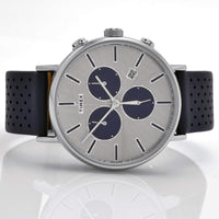 Timex Men's Watch - Fairfield Supernova Quartz Silver Dial Leather Strap | TW2R97700 ,