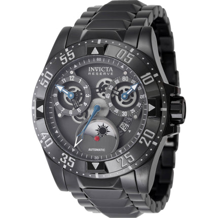 Invicta Men's Watch - Reserve Excursion Automatic Black Steel Bracelet Date | 47572 ,