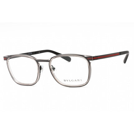 Bvlgari Men's Eyeglasses - Grey/Black Metal Full Rim Rectangular Frame | 0BV1117 128 ,