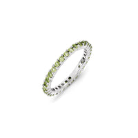 Sterling Silver Stackable Expressions Peridot Ring | QSK1175 ,