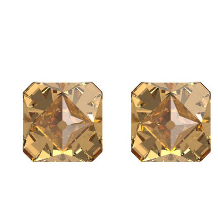 Swarovski Women's Earrings - Chroma Gold Plated with Pyramid Cut Crystal | 5613680 ,