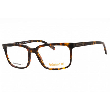 Timberland Men's Eyeglasses - Havana/Other Rectangular Acetate Frame | TB1580 056 ,