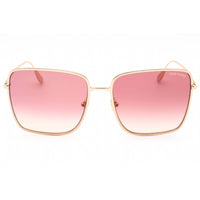Tom Ford Women's Sunglasses - Shiny Rose Gold Metal Butterfly Shape Frame | FT0739 28T ,