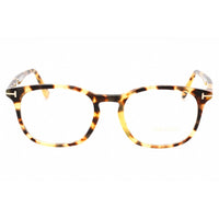 Tom Ford Men's Eyeglasses - Blonde Havana Oval Plastic Full Rim Frame | FT5505 53 ,