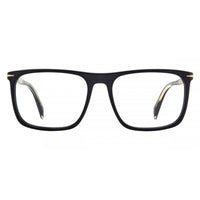 David Beckham Men's Eyeglasses - Matte Black/Gold Rectangular Frame | DB-1108 0003 ,