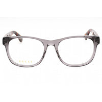 Gucci Men's Eyeglasses - Grey Havana Acetate Square Frame Clear Lens | GG0004ON 004 ,