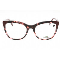 Lacoste Women's Eyeglasses - Havana/Rose Plastic Cat Eye Full Rim Frame | L2884 219 ,