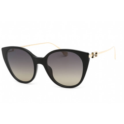 Fendi Women's Sunglasses - Shiny Black Plastic Cat Eye Full Rim Frame | FE40047I 01D ,