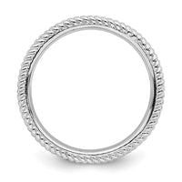 Sterling Silver Stackable Expressions Rhodium Ring | QSK279 ,