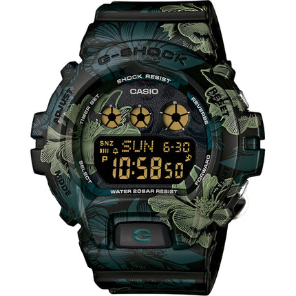 Casio Women's Watch - G-Shock Green Floral Printed Resin Strap Digital | GMDS6900F-1 ,