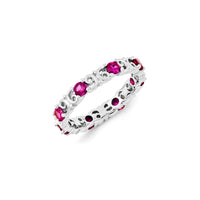 Sterling Silver Stackable Expressions Created Ruby Ring | QSK1223 ,