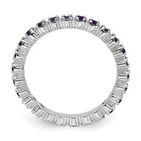 Sterling Silver Stackable Expressions Amethyst Ring | QSK351 ,