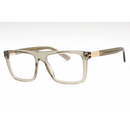 Gucci Men's Eyeglasses - Brown Rectangular Full Rim Frame Clear Lens | GG1504O 008 ,