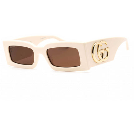 Gucci Women's Sunglasses - Ivory Rectangular Full Rim Plastic Frame | GG1425S 004 ,