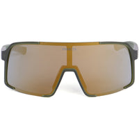 Invicta Unisex Sunglasses - Green TR90 Shield Full Rim Frame Gold Lens | IEW053-03 ,