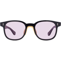 Garrett Leight Women's Sunglasses - Black Acetate Square Frame | MICHELL & NESS BK/PLU ,