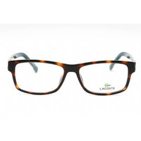 Lacoste Men's Eyeglasses - Havana Plastic Rectangular Full Rim Frame | L2707 214 ,