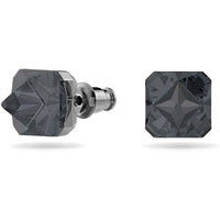 Swarovski Women's Stud Earrings - Chroma Grey Pyramid Cut Crystals | 5613723 ,