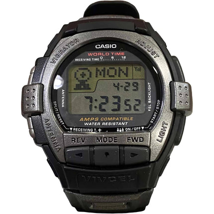Casio Men's Watch - Vivcel Grey Digital Dial Strap Cell Phone Vibration | VCL120-1 ,