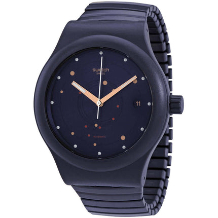 Swatch Men's Watch - Sistem Sea Flex Automatic Blue Dial Silicone Strap | SUTN403B ,