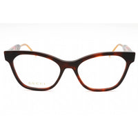 Gucci Women's Eyeglasses - Havana Plastic Cat Eye Shape Full Rim Frame | GG0600O 002 ,