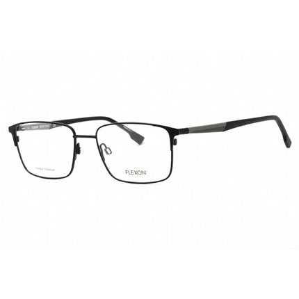 Flexon Men's Eyeglasses - Matte Black Rectangular Full Rim Frame | FLEXON E1126 002 ,