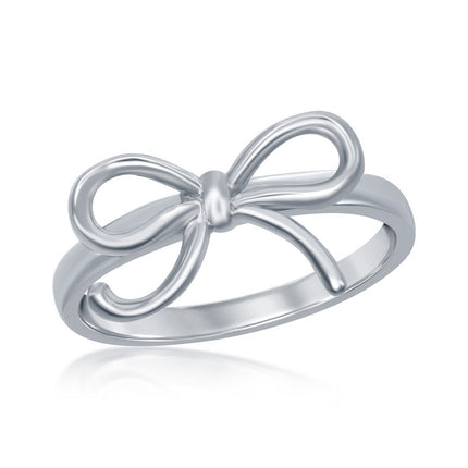 Sterling Silver Bow Ring - W-9792 ,