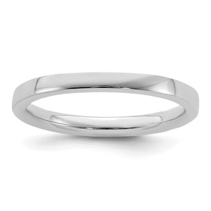 Sterling Silver Stackable Expressions Rhodium Polished Ring | QSK239 ,
