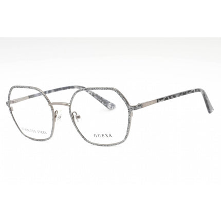 Guess Women's Eyeglasses - Grey/Other Metal Geometric Full Rim Frame | GU2912 020 ,