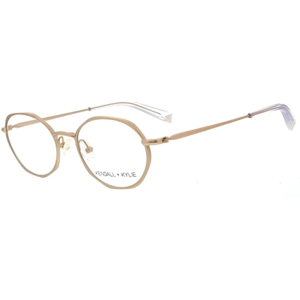 Kendall + Kylie Women's Eyeglasses - Light Gold Metal Oval Frame | KKO162G ALANA 718 ,