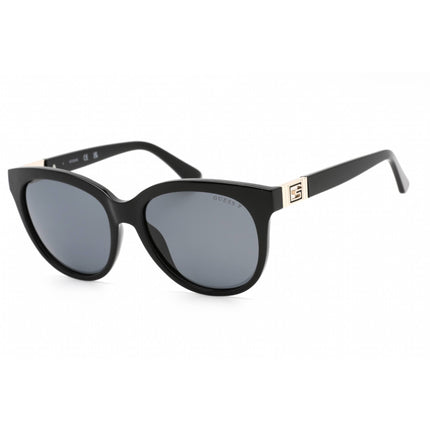 Guess Women's Sunglasses - Shiny Black Plastic Oval Frame Smoke Lens | GU7850 01D ,