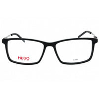 Hugo Men's Eyeglasses - Matte Black Plastic Rectangular Full Rim | HG 1102 0003 00 ,