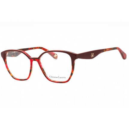 Christian Lacroix Women's Eyeglasses - Red/Brown Plastic Cat Eye Frame | CL1123 204 ,