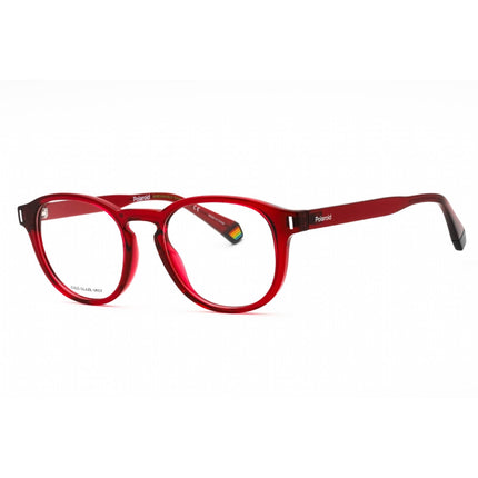 Polaroid Core Men's Eyeglasses - Red Plastic Full Rim Round Frame | PLD D452 C9A 00 ,