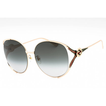 Gucci Women's Sunglasses - Gold Metal Full Rim Oversized Shape Frame | GG0225S 001 ,