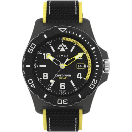 Timex Men's Watch - Expedition Rotating Bezel Black and Yellow Strap | TW2V66200JR ,